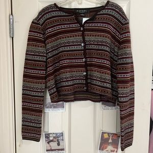 Vintage Rafael Button Up Crop Top